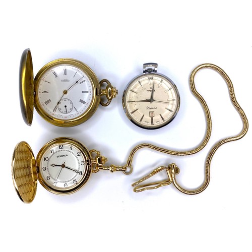 871 - Three vintage pocket watches including Sekonda, Hanowa and Roamer.
