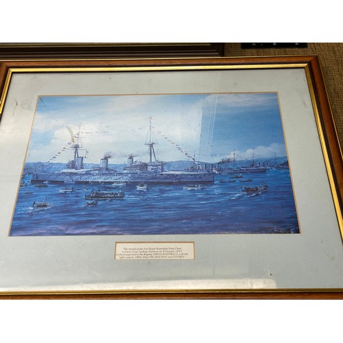 152 - Three Nautical theme prints including a signed Lithograph by Edward D Walker .