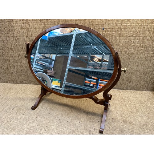 4 - Antique Edwardian walnut dressing table mirror.