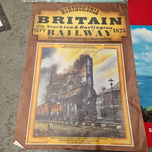 8 - 6 large original vintage tourism posters. Approx. 100cm x 60cm.