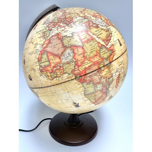 463 - Boxed 30cm Antique effect illuminated globe. ( working order)