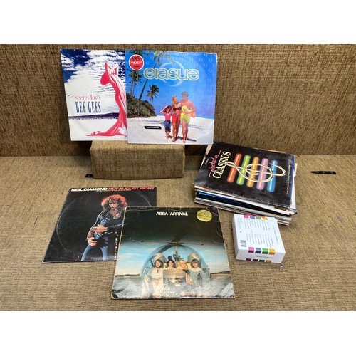 38 - Collection of vinyl LP's including Abba and The Bee Gees.