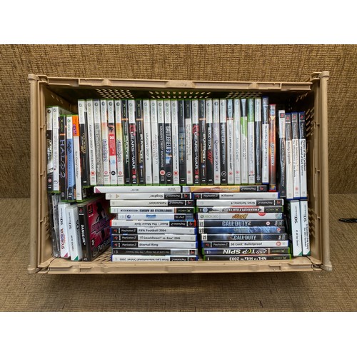 55 - Collection of PlayStation 2 and Xbox 360 games.