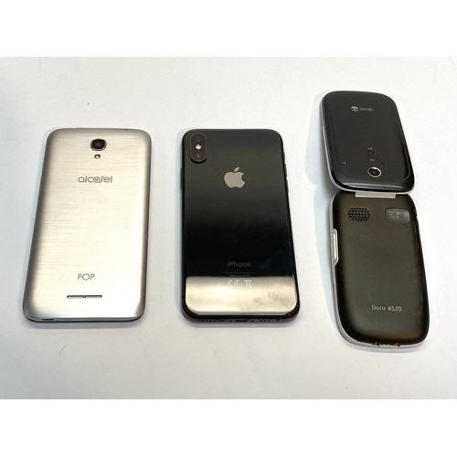 464 - Smart phones including I-phone X ( no passcode) and Alcatel.