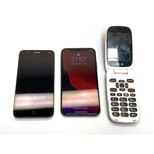 464 - Smart phones including I-phone X ( no passcode) and Alcatel.