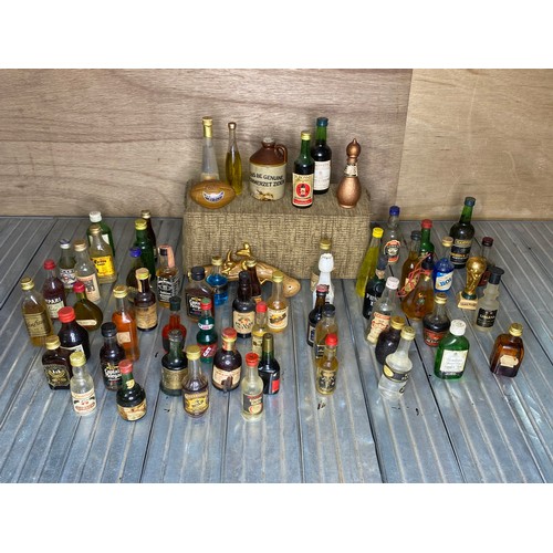 1096 - Approx. 60 miniature bottles of vintage spirits.