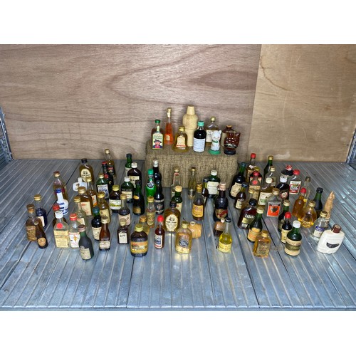 1097 - Approx. 60 miniature bottles of vintage spirits.