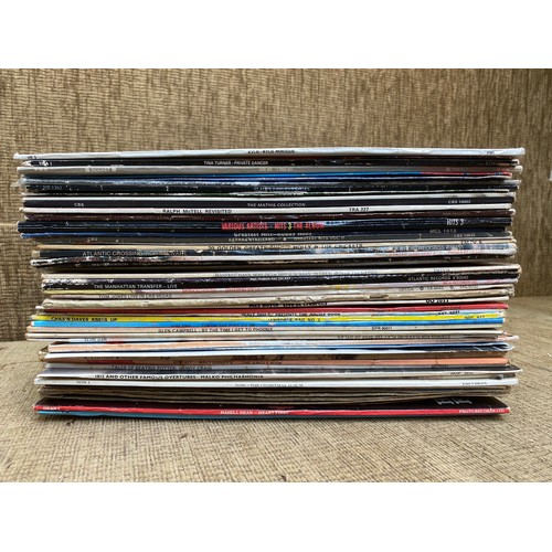 128 - Collection of vinyl LP records including Kylie Minogue, Bananarama and The carpenters.