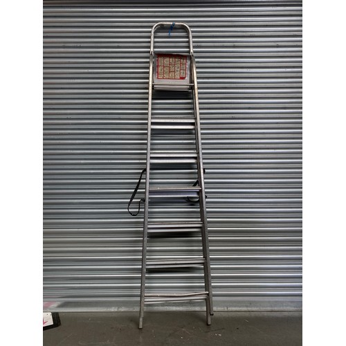 133 - Set of aluminium step ladders.