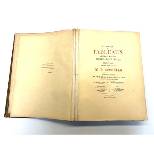 486 - Antique French Catalogue De Tableaux dated 1889.