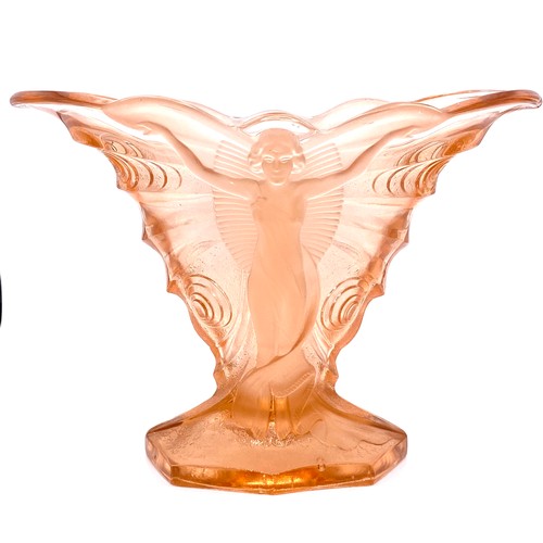 677 - Walther and Soehne Schetterling (butterfly) Art Deco vase 23cm tall.