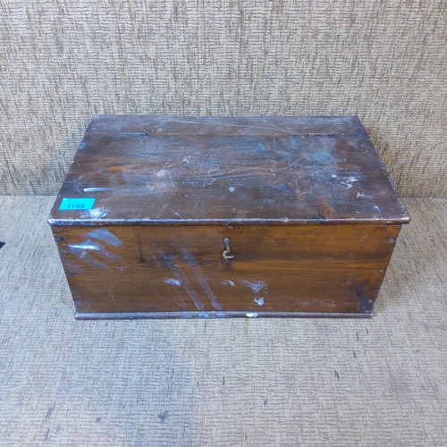 1185 - A vintage teachers whiskey storage box