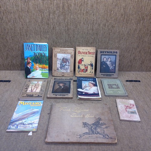 504 - Antique books including Charles Dickens Oliver Twist, and David Copperfield For Boys and Girls.