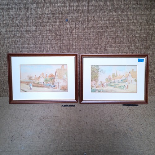 1195 - Two water colours signed R H Walker