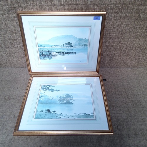 505 - Two watercolour landscape prints signed J Beddons
48cm x 40cm