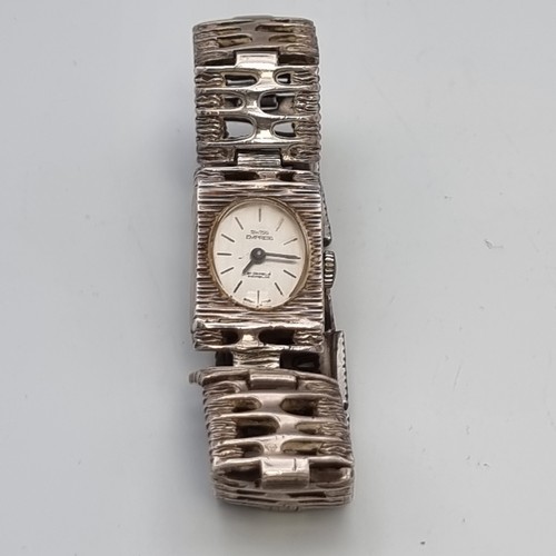 862 - Ladies silver watch by Swiss Empress.