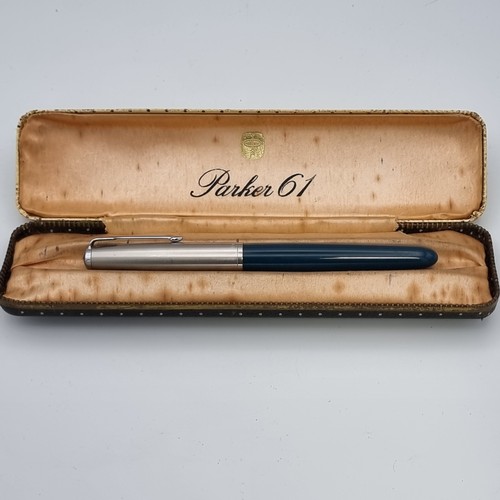 863 - Parker 61 Deluxe Capillary Filler fountain Pen With Box.