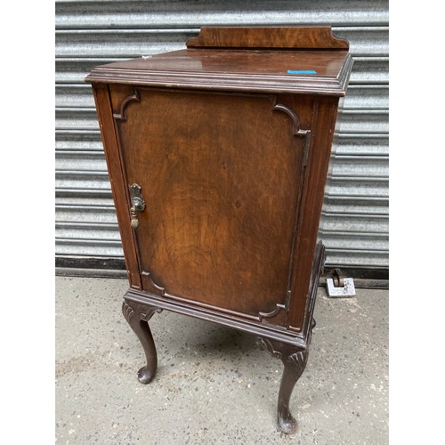 1239 - Antique claw legged side cabinet.