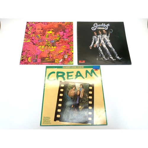 1243 - Three Cream vinyl LP records including Special Price Series (Polydor 2384 067),
Goodbye (Polydor 583... 