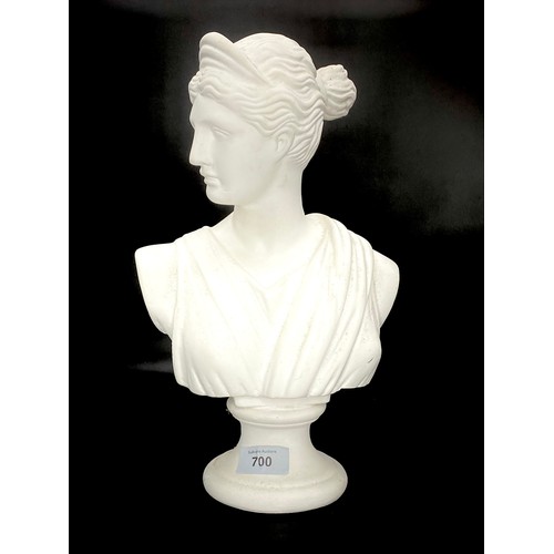 700 - Plaster Artimis Diana  bust 32cm tall.