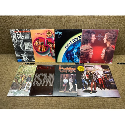 1123D - Vinyl LP albums including 10cc, Slade and The Jackson 5.