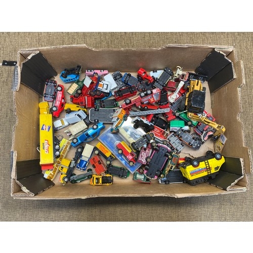 Large Quantity Of Play Worn Diecast Cars Including Corgi And Matchbox.