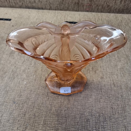 677 - Walther and Soehne Schetterling (butterfly) Art Deco vase 23cm tall.