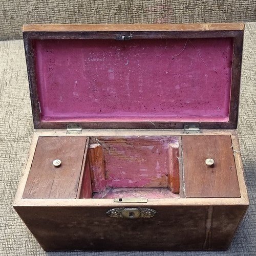 1052 - A Georgian tea caddy and a Antique Victorian tea caddy.