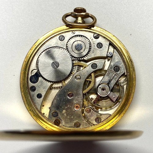 943 - 1930s Art Deco gold filled Tempo Gents pocket watch with a Swiss movement (Working order)