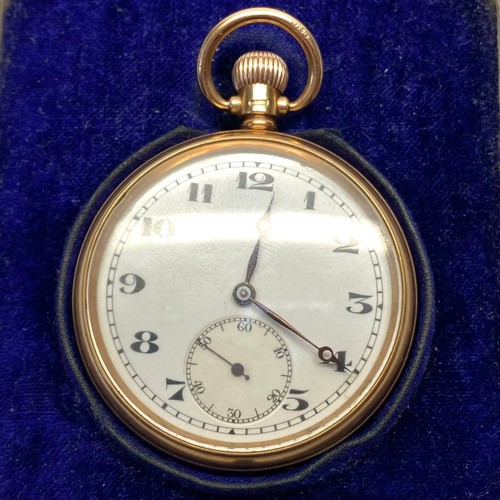 945 - Full Hunters 9ct gold pocket watch working order dated Birmingham 1927 total weight is 85.2 grams.