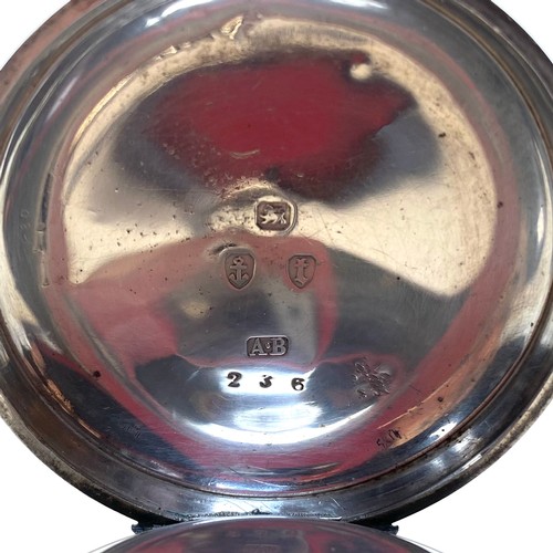 946 - AWW Co Waltham mass silver pocket watch. Birmingham 1893 by Waltham Watch Company. (working)