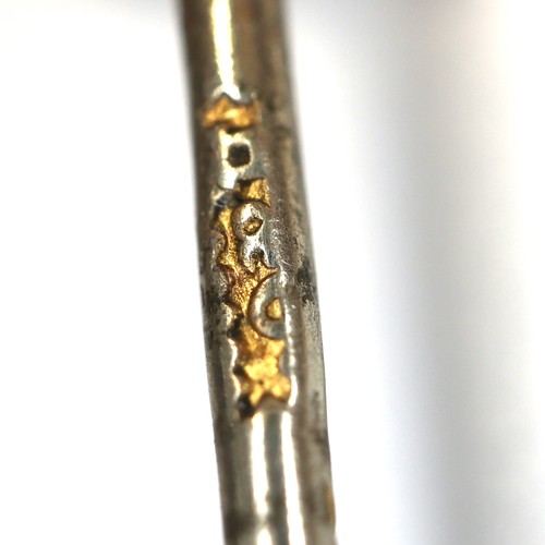 955 - Two Victorian stick pins with 9ct and 10ct heads.