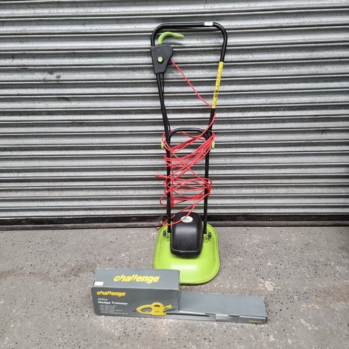 62 - Challenge 400w hedge trimmer and electric lawn mower.