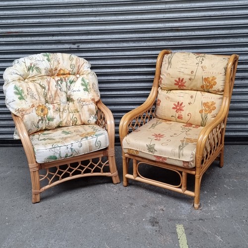 82 - Two bamboo conservatory chairs.