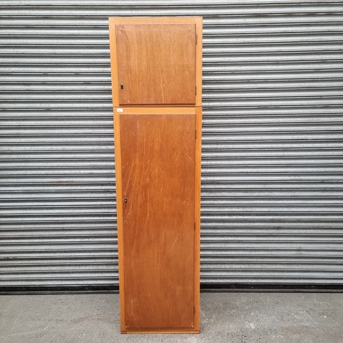 84 - Mid century lockable stacking cupboards.