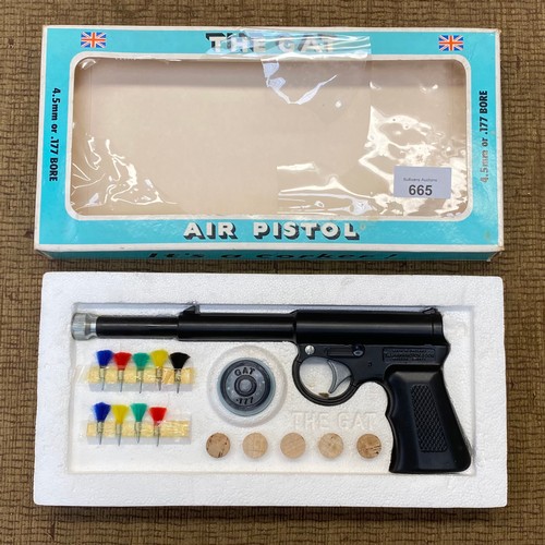 665 - The GAT boxed vintage air pistol. (collection only or postage to local RFD)