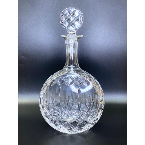 484 - Seven pieces of cut glass including a lead crystal decanter.