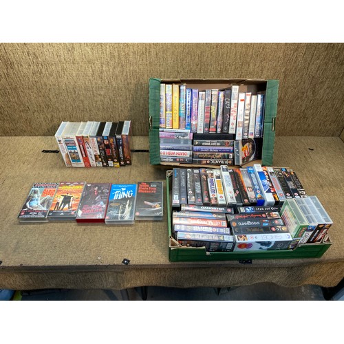 208 - Large amount of various VHS tapes including some horror.