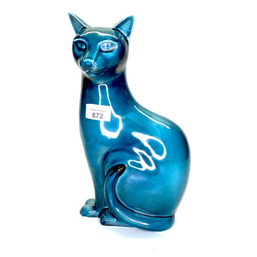 672 - Poole pottery cat.