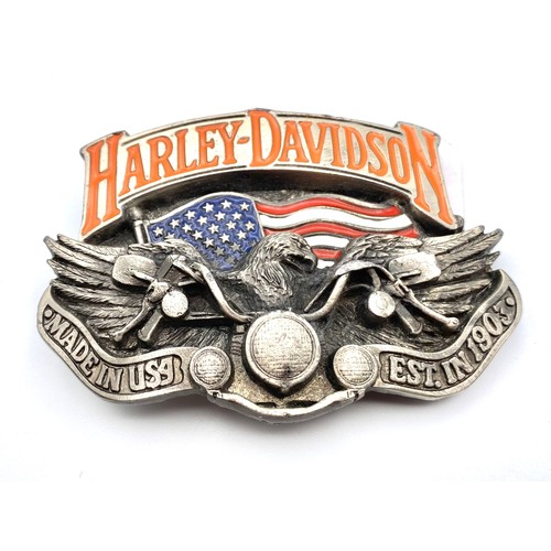 878 - Licensed heavy Harley Davidson belt buckle.