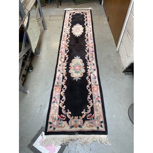 238 - Three small household rugs including David Morgan ' Chinese Maison wool pile' runner rug .