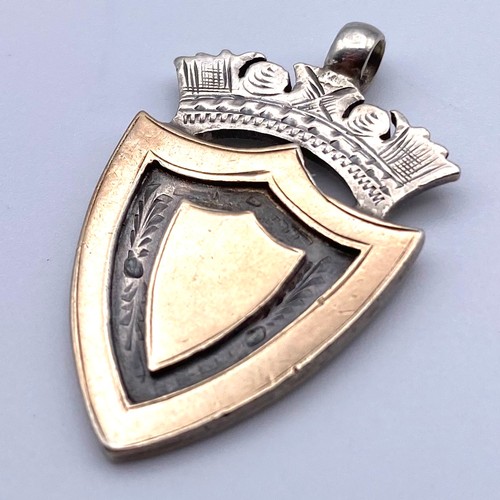 895 - Sterling silver and gold fob