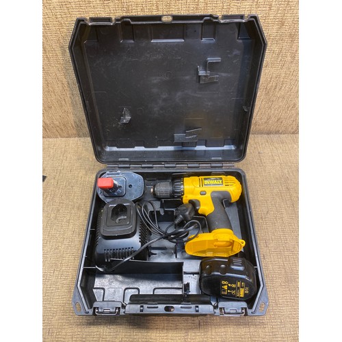 274 - Cased Dewalt cordless drill (Untested).