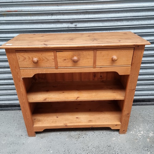 349 - Pine kitchen sideboard with one long draw.