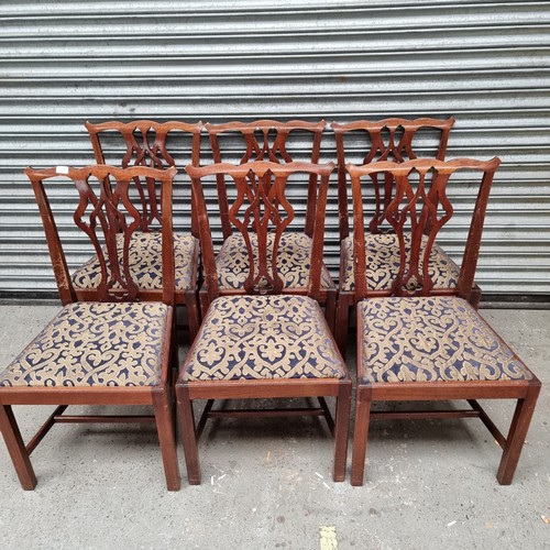 350 - 6 Georgian style dining chairs.