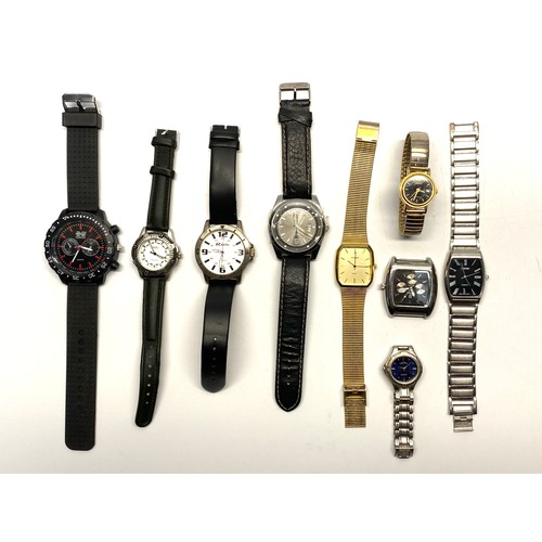 505 - Collection of 9 watches, including large working crosshatch.