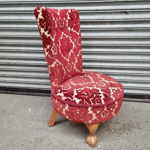 24 - Two vintage upholstered Bedroom chairs.
