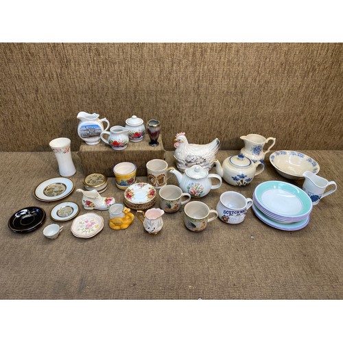18 - Collection of various ceramic items including Chokin items, large chicken, and some Royal Doulton ol... 
