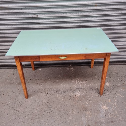 41 - Vintage kitchen table with one drawer.
