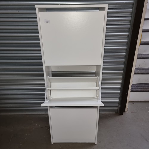67 - Ikea white storage cupboard.
